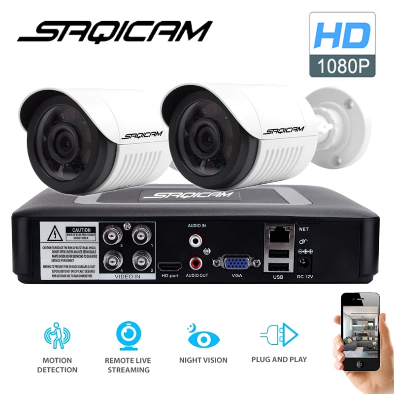 bilder für Saqicam 4CH AHD DVR Sicherheit CCTV-System 30 Mt IR 2 STÜCKE 1080 P Cctv-kamera Im Freien Wasserdichte Kamera Hause Video Surveillance Kit bilder für Saqicam 4CH AHD DVR Sicherheit CCTV-System 30 Mt IR 2 STÜCKE 1080 P Cctv-kamera Im Freien Wasserdichte Kamera Hause Video Surveillance Kit