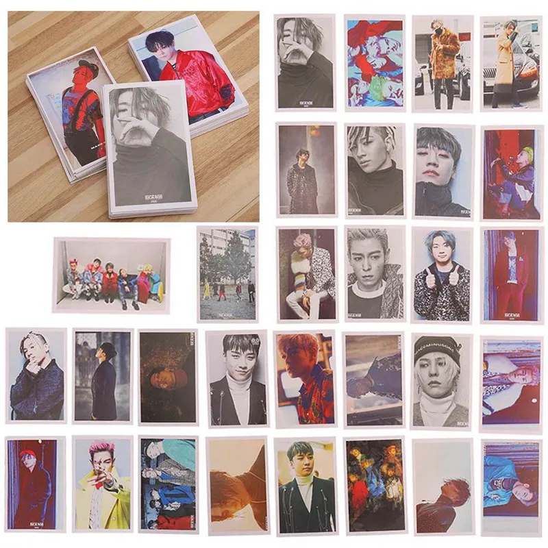 

30PCS/ SET KPOP BIGBANG GD&TOP TOP GD Album LOMO Cards K-POP Fashion Self Made Paper Photo Card HD Photocard