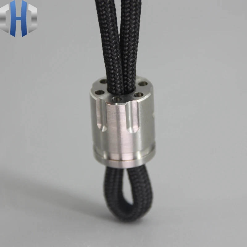 DIY Titanium Alloy Knife Beads Paracord Umbrella Rope Outdoor EDC Bead  