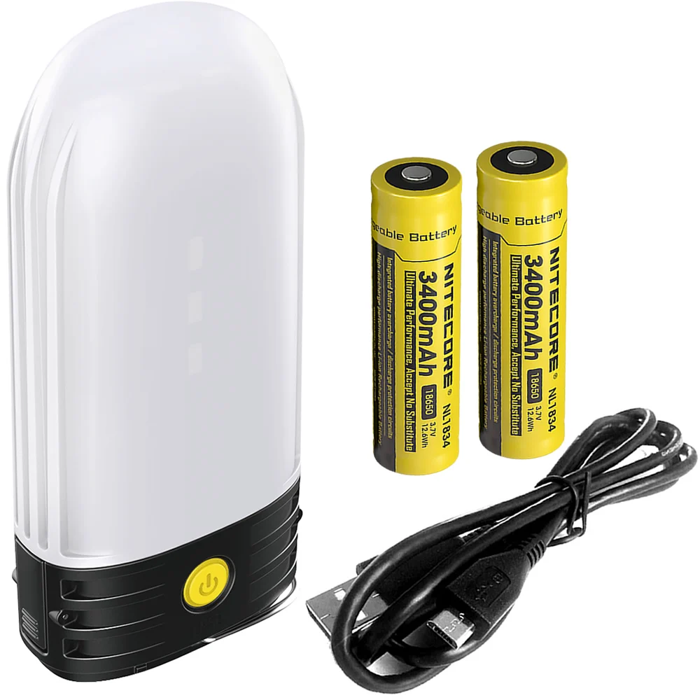 NITECORE LR50 открытый Мощность банка+ Кемпинг Фонари+ Батарея Зарядное устройство 3in1 9xCRI светодиоды 250LMs+ 2x3400 мАч 18650 клапанным NL1834 - Испускаемый цвет: with 2x NL1834