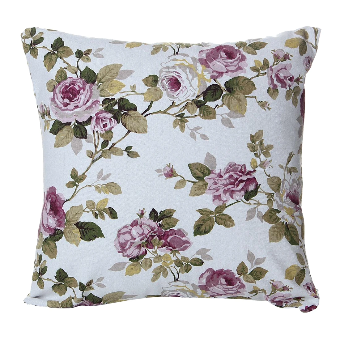 Best Rose Flower Floral Print Throw Pillow Case Cover Home 2 purplein