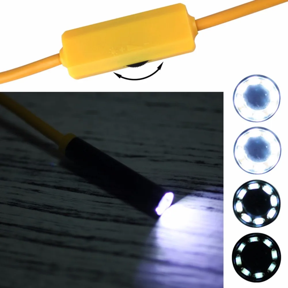 

1200P HD Adjustable 8 LEDs WiFi Endoscope camera 8.0mm IP68 Hard Cable 1M 2M 3.5M 5M 10M for iOS for Android for Windows