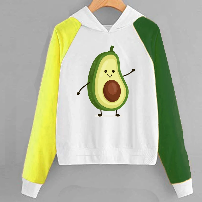

Streetwear women New pattern Female style hoody ladies Funny cartoon avocado Trendy clothes for women couple hoodies long sleeve