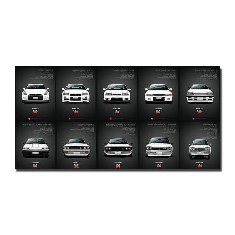 

MQ3508 Vintage Skyline Super Cool Classic Car Racing Car Muscle Hot Art Poster Silk Canvas Home Decoration Wall Picture Printing