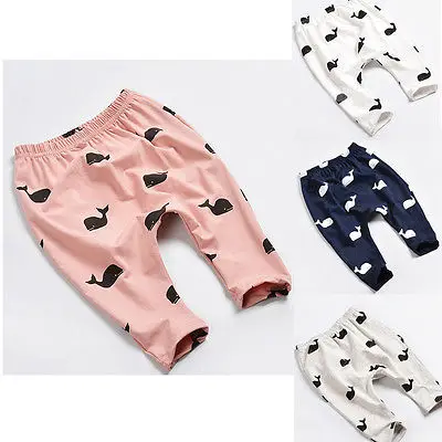 

Toddler Baby Kids Girls Boys Pant Cute Whale Print 100% Cotton Pants Trousers Leggings Clothing 6M 12M 1 2 Years