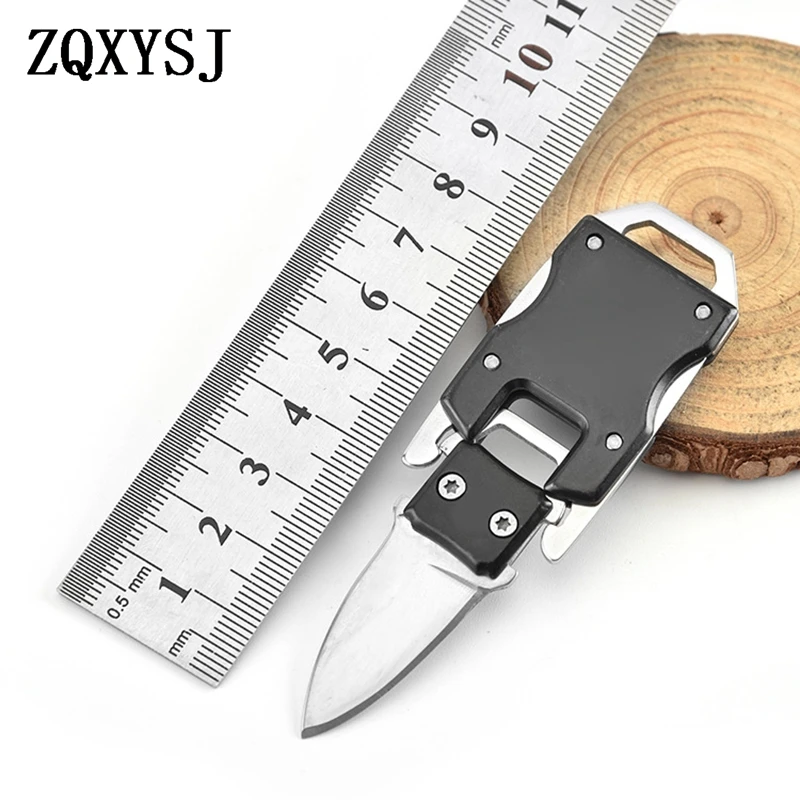

Multi Folding Outdoor EDC Tools Survival Knife Mini Keychain Portable Cutter Compact Hiking Knife Open Bag Portable Peeler Tool