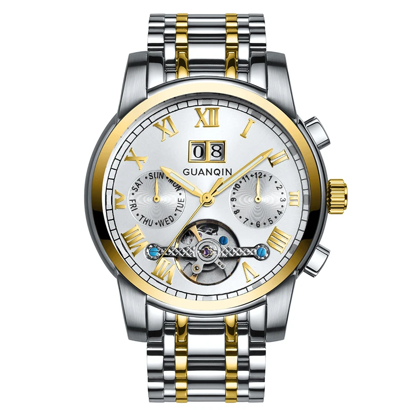 GUANQIN GJ16031 watches men luxury brand Automatic Mechanical Tourbillon Watch Luminous Stainless Steel Wristwatch Montre Homme GUANQIN GJ16031 watches men luxury brand Automatic Mechanical Tourbillon Watch Luminous Stainless Steel Wristwatch Montre Homme