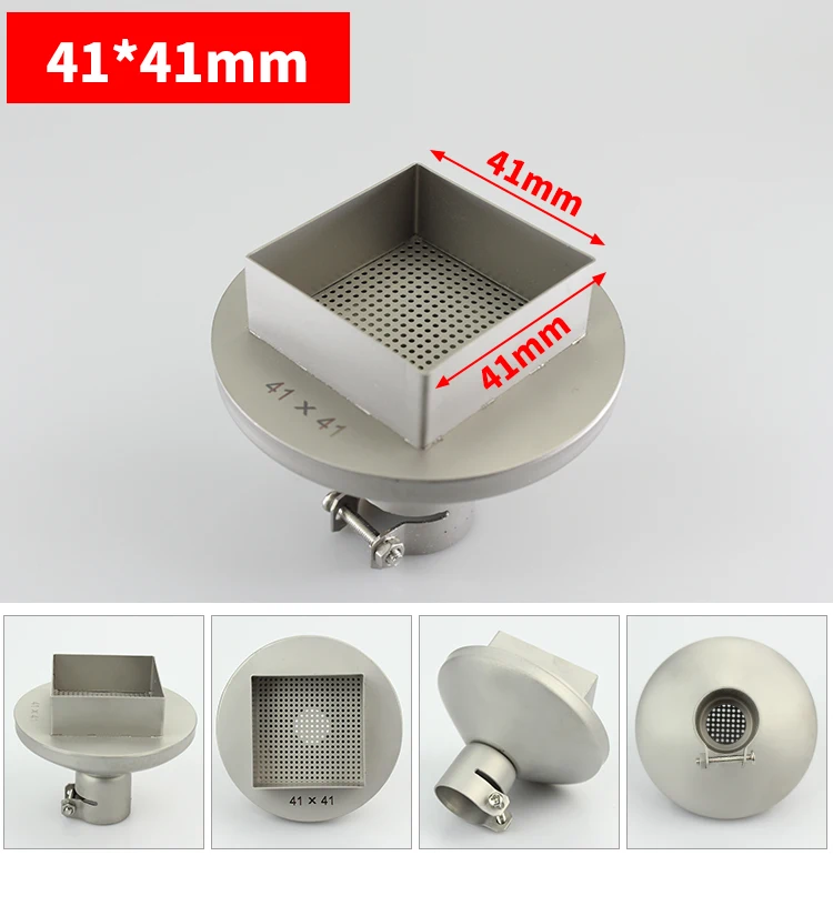 Hot Air Gun square nozzles 15-45mm BGA Soldering Station Rework Stations Universal BGA titanium alloyNozzle Welding Accessories