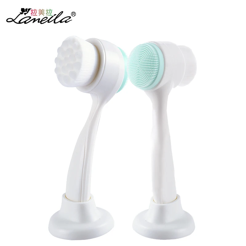LAMEILA Face Washing Brush Silicone Brush Scrubber to Wash Face Exfoliating Cleansing Pore Blackhead Remover Massage