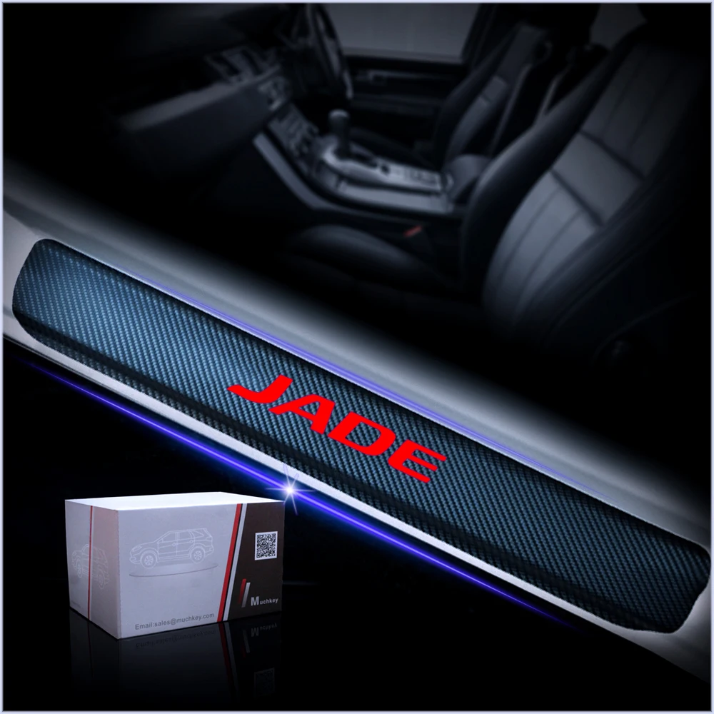 Автомобильный порог для Honda jade карбоновое волокно Автомобильная дверная пластина потертости предохранительные щитки накладки на пороги наклейка для автомобиля-Стайлинг Аксессуары