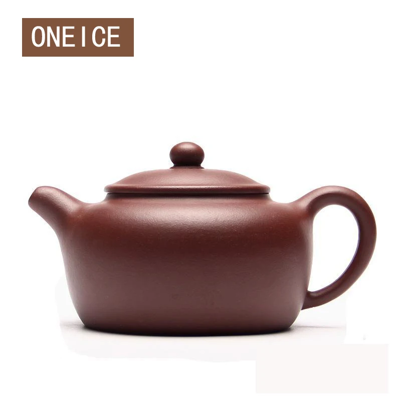 

Yixing Teapot Chinese Tea Drink Ware Hand Made Sang Flat Pot Purple Clay Tea Set Teapots 260ml