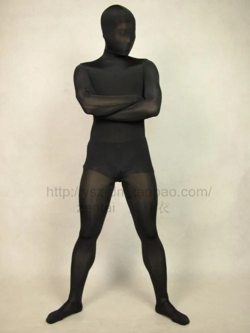 

Black Spandex Mesh Zentai Suit Halloween Costume Party