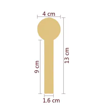 

40pcs/lot Vintage Blank Long lollipop design Kraft Paper Label DIY Handmade Gift Cake Baking Seal Sealing Sticker