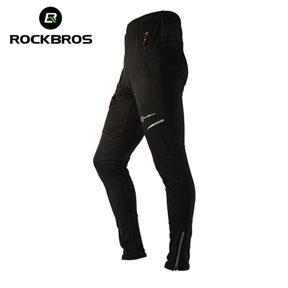 ROCKBROS Breathable Mountain Men Thermal Fleece Cycling Pants ...