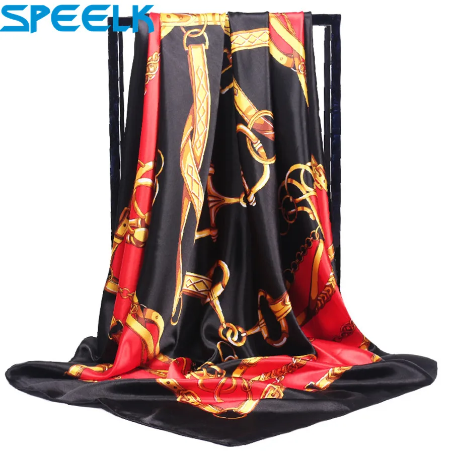 12Pcs/set Belt Pattern Square Scarf Women Artificial Silk Scarves Lady New Shawl and Wrap Spring Summer Scarf Bib Wholesale