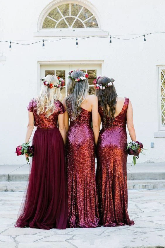 2018-dark-red-bridesmaids-dresses-sequins-floor-length-long-wedding-guest-prom-evening-party-gowns-customized-cheap-plus-size-three-types