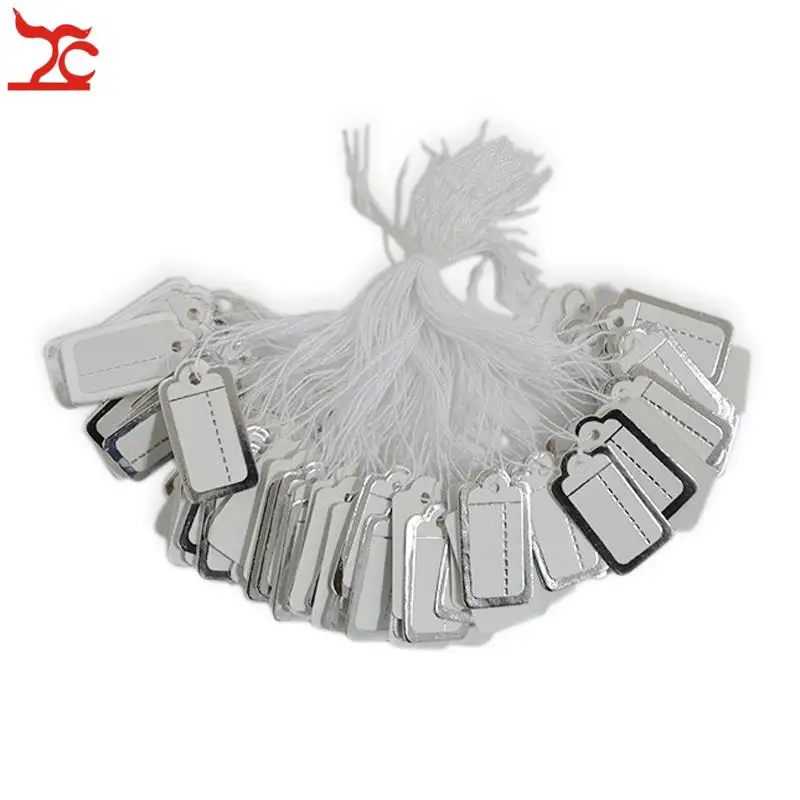 New 100Pcs Jewelry Garment Merchandise Brand Label Price Pricing Tags Tie Strung