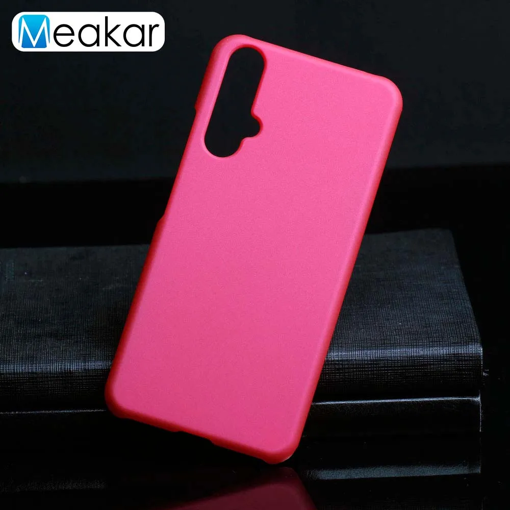 Матовая Пластик Coque 6.26For huawei Honor 20 чехол для huawei Honor 20 Honor20 10i 20i Pro Lite чехол для телефона чехол-лента на заднюю панель - Цвет: Rose Red