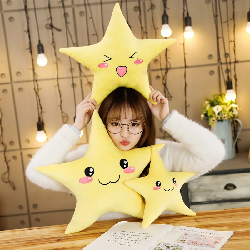 New Kawaii Sky Series Pentagram Pillow Soft Star Plush Toys Stuffed Cushion Nice Sofa Pillow Lovely Christmas Gift for Girl 5