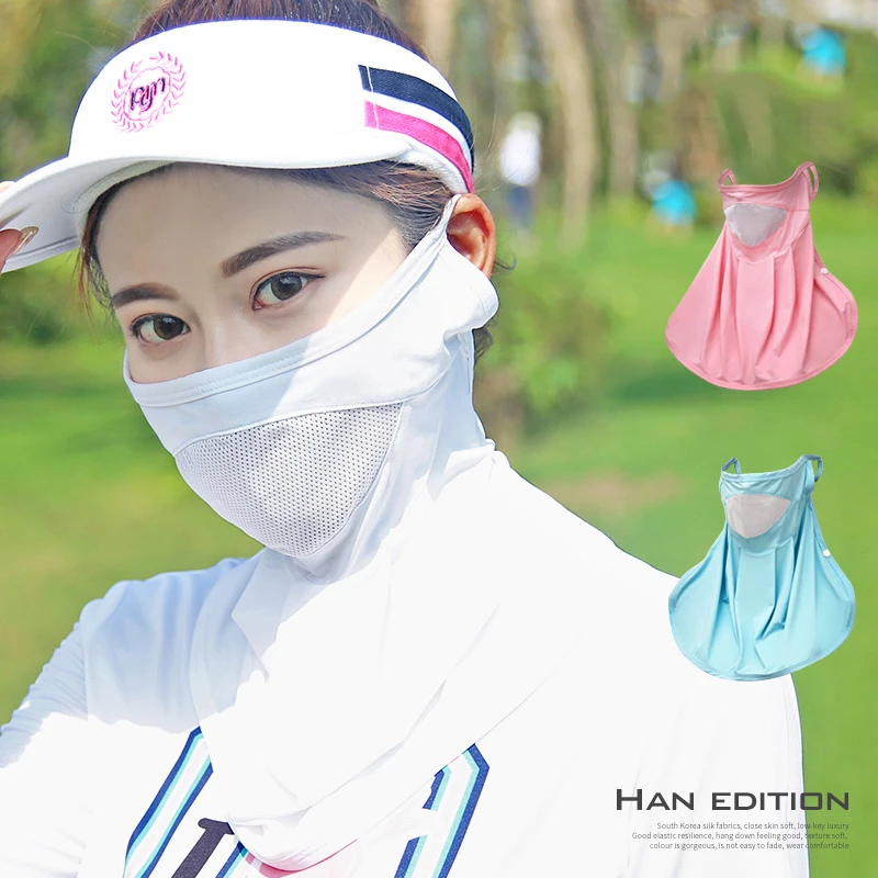 Golf Sunscreen Mask Ladies Breathable Ice Silk Mask Plus Size Sunscreen