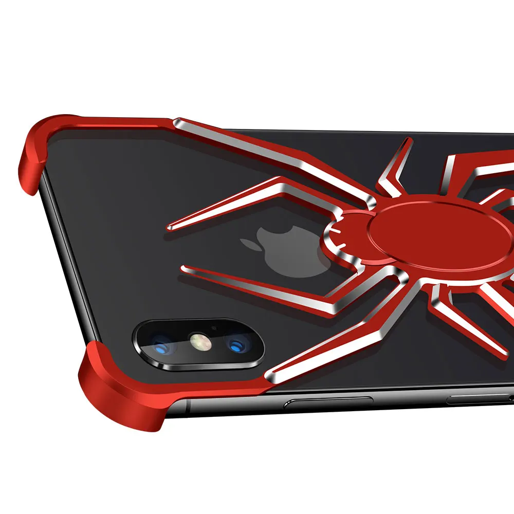 Ascromy For iPhone X Case Spider Bumper Luxury Brand Metal Aluminum Shockproof Frame Case For Apple iPhone XS Max XR Accessories (5)