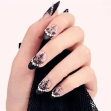 5 шт., красивые 3D наклейки для ногтей, кружевные наклейки, дизайнерские наклейки из фольги для лака, женские наклейки на ногти Харадзюку