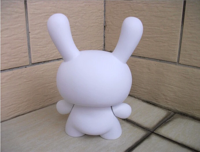 Оптовая продажа 4 шт./компл. 8 дюймов Kidrobot Dunny DIY Краска фигурку белый цвет с Opp