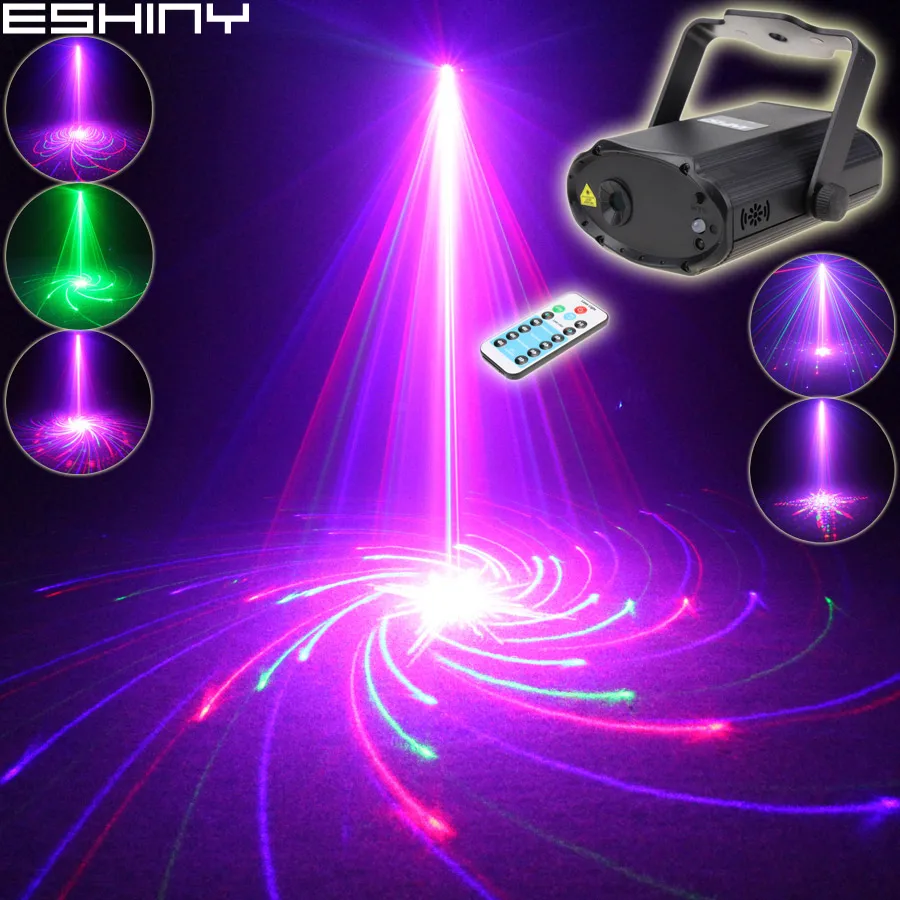 ESHINY RGB лазерный вечерние свет мини 24 моделей проектор пульт дистанционного DJ-бар танец Disco Семья Xmas этап эффект освещения N7T187