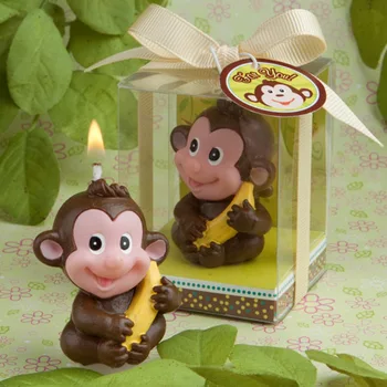 

Birthday Smokeless Cartoon Monkey Zodiac Candle Gift Wedding Decoration Scented Candle Making DIY Children Cakes Gifts Candles
