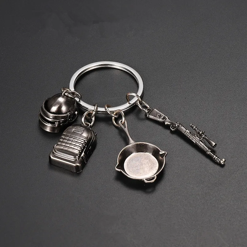 

Game Style Jewelry Level 3 Helmet Backpack Saucepan Keychain Playerunknown Battlefield Cosplay Props llavero schlusselanhanger