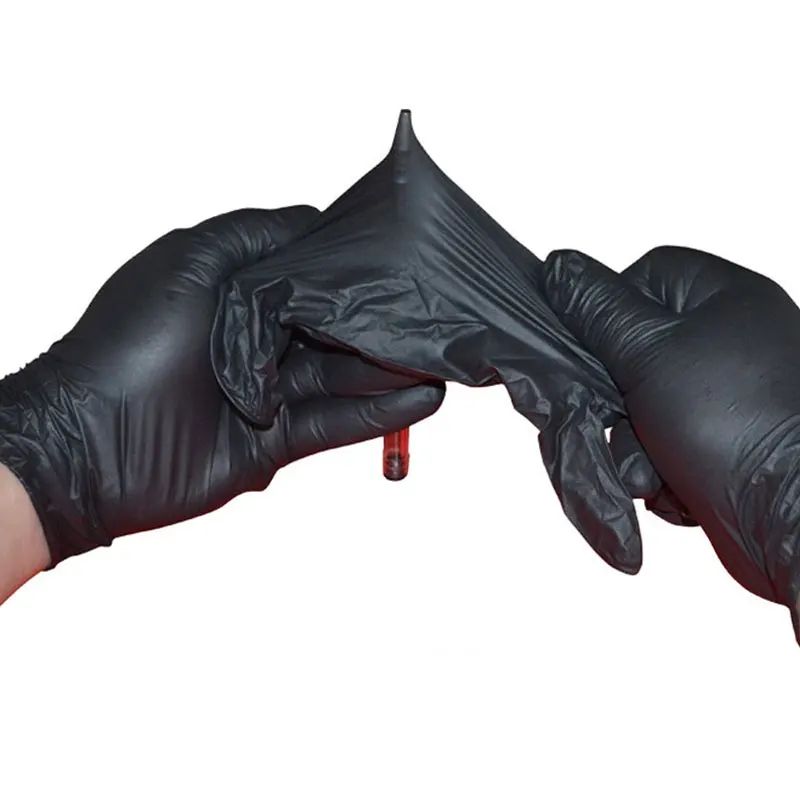 100 шт./кор. Черный одноразовые нитриловые перчатки порошок бесплатно симметричная для медицинских Хо Применение промышленный Применение татуировки перчатки практические