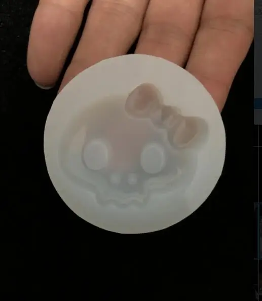 Хэллоуин стиль Призрак Череп силиконовые формы DIY Смола украшения талисманы эпоксидная смола ремесло зеркальная поверхность ведьма форма в виде летучей мыши - Цвет: cute skull