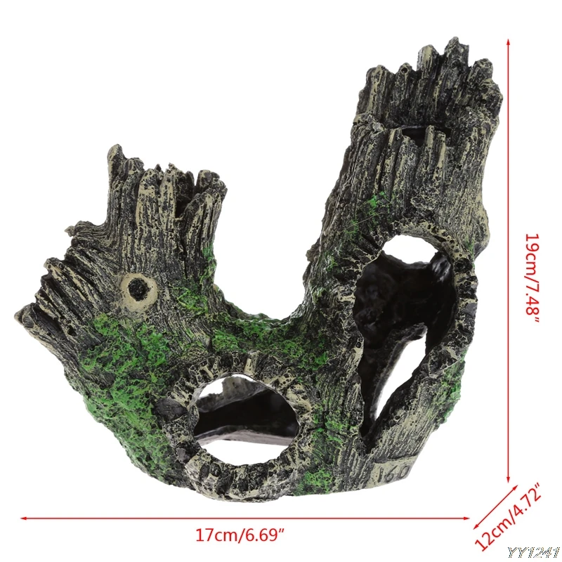 Украшение для аквариума Bole Trunk Driftwood скрывающая пещера с рыбами бак Смола