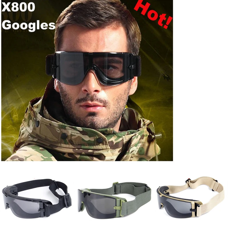 Buy Military Army Usmc X800 Safety Goggles Shooting Hunting Tactical Goggles 3