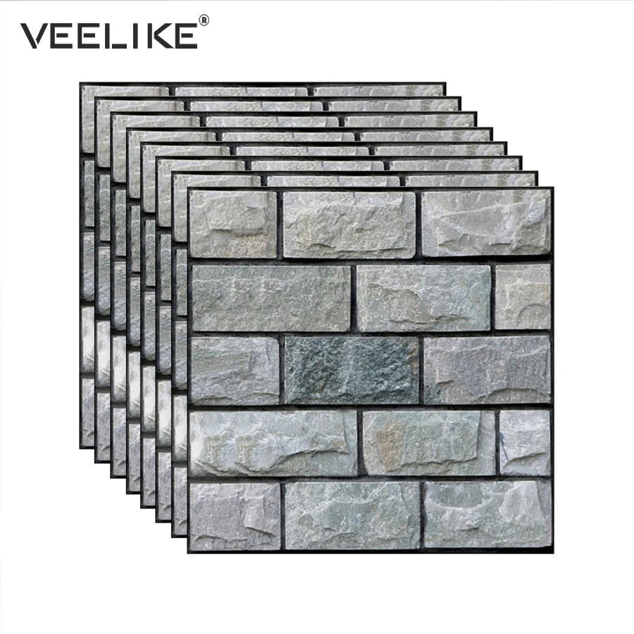 

Waterproof 3D Brick Wall Panels Self adhesive Wallpaper for Living Room Kitchen Backsplash Tiles Bathroom Home Decor Wall Paper