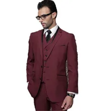 New Men’s suits, fashion Tuxedos For Men Groom Wedding Suits Men Blazer Prom Party Suit Business Suit Jacket+Pants+Vest