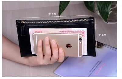 MJ Для женщин кожаный бумажник тонкий кожаный держатель для карт Длинный кошелек сцепления кошелек телефон сумка на молнии