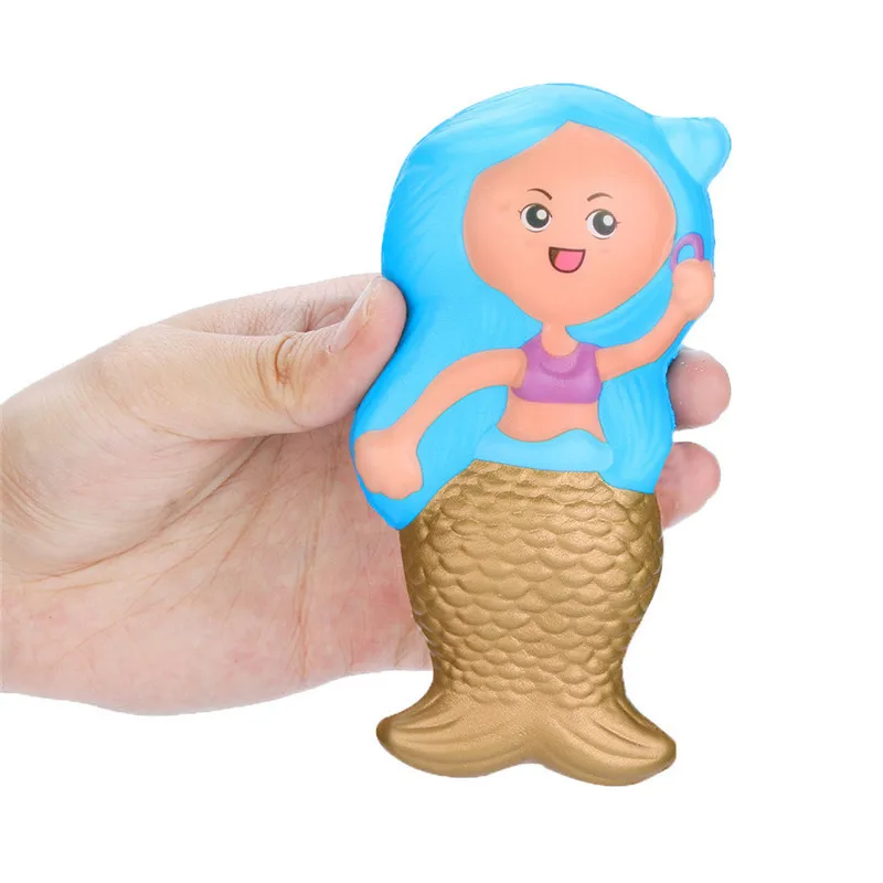 Игрушка-давилка Kawaii Русалка медленно поднимающийся крем ароматизированные игрушки для снятия стресса подарки 4,4