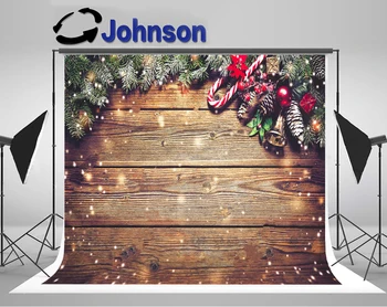 

Rustic Christmas Fir Tree Decoration Dark Wooden Board backdrop Vinyl cloth High quality Computer print wood background
