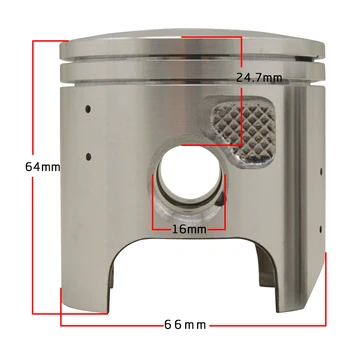 

+25 +50 +75 +100 STD Dia 66 66.25 66.5 66.75 67mm Pin 16mm Motorcycle Assembly Piston and Ring kit for KAWASAKI KDX200cc