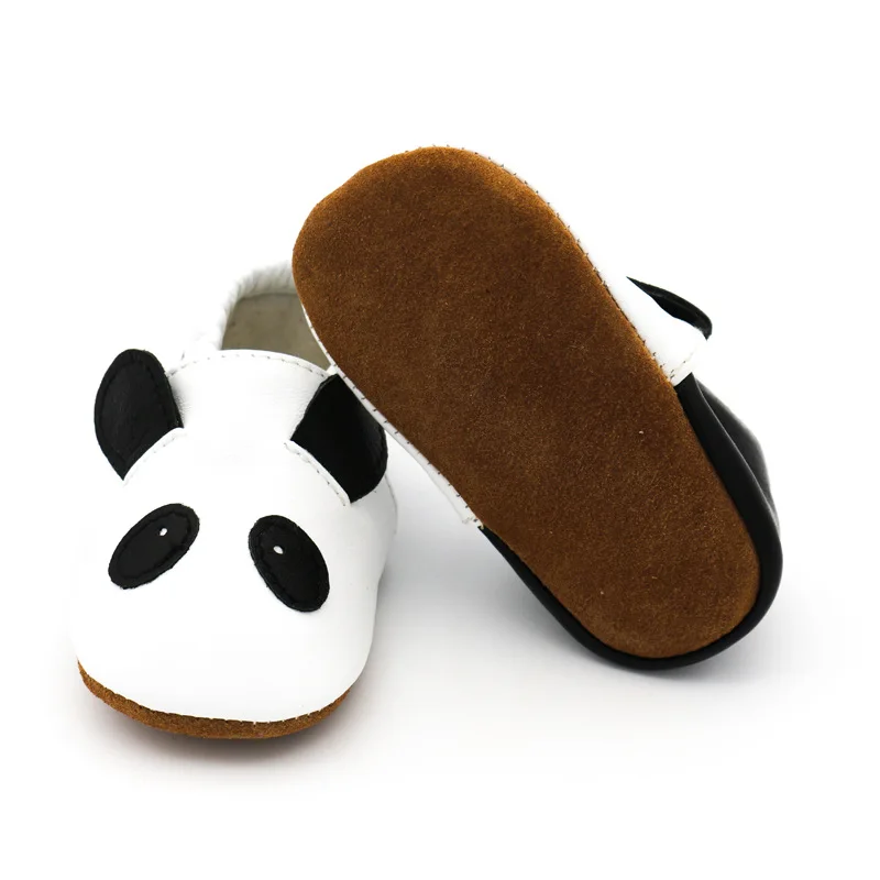 

Genuine Leather Baby Shoes Soft Soled Non-slip First Walker Infant Baby Boys Girls Shoes Moccasins Cartoon Panda 0-6-12-18-24M