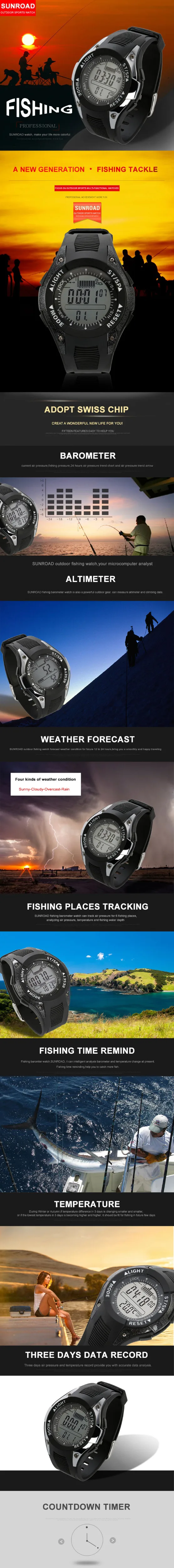 Sunroad fishing barometer watch FX702  description photo 01