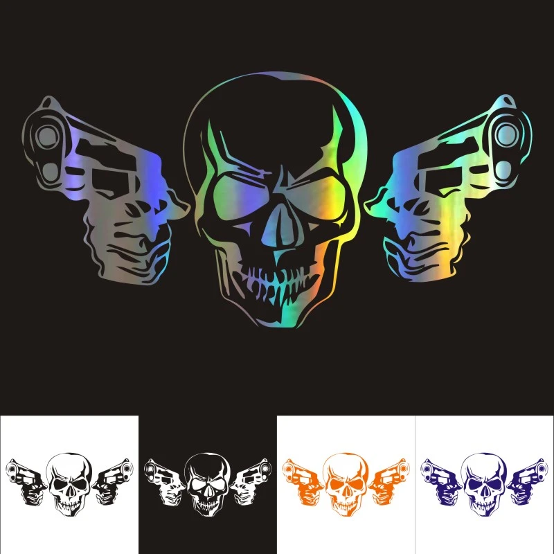 Stiker Mobil 20 Cm X 10 1 Cm Paling Keren Gun Tengkorak Mobil Motor Dekorasi 3d Reflektif Mobil Styling Membeli 2 Hemat Setengah Kustom Stiker Mobil Stiker Aliexpress