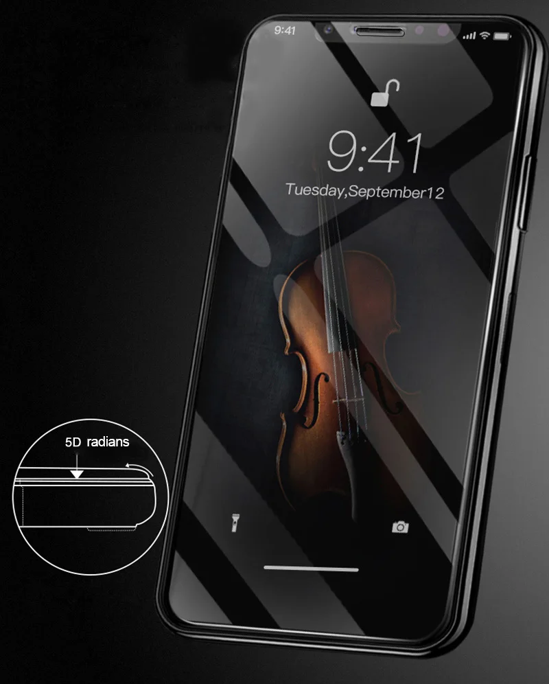 TOMKAS 5D Tempered Glass For iPhone X Xs Screen Protector Film Protective Glass on For iPhone X XS Plus 9 2018 Screen Protector