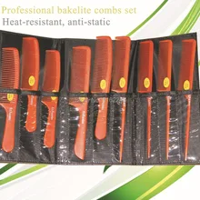 Профессиональные инструменты для стрижки волос бакелитовый гребень набор, высокая термостойкость Анна расчески с антистатиком расчески Набор для стилистов