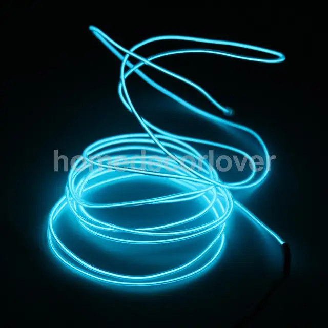 1, 3Meters Battery Operated Luminescent Neon LED Lights Glow EL Wire