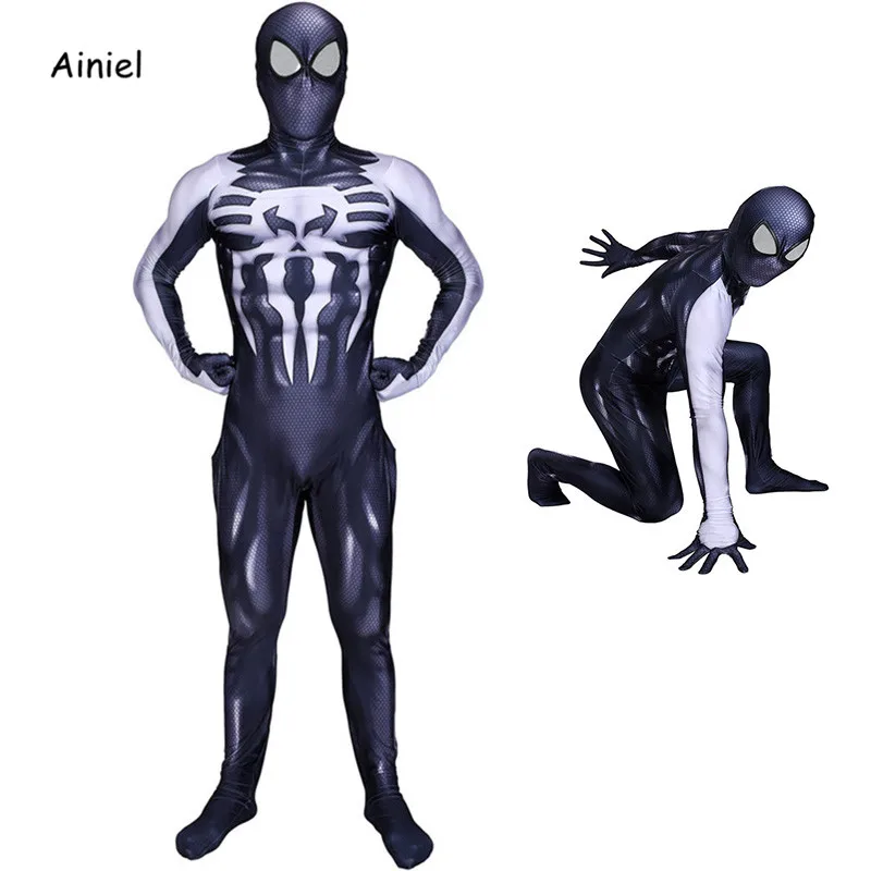 

Movie Venom Spider Man Cosplay Costume Mask Superhero Halloween Costumes Men Boys Suit Zentai Bodysuit Jumpsuit Set Kids Adult