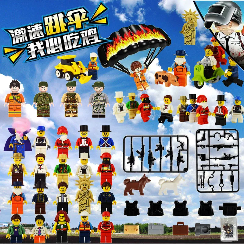 

12Pcs/set Military Special Forces Soldiers Bricks Figures Guns Weapons Parts Compatible Legoings Building Blocks Character Toys