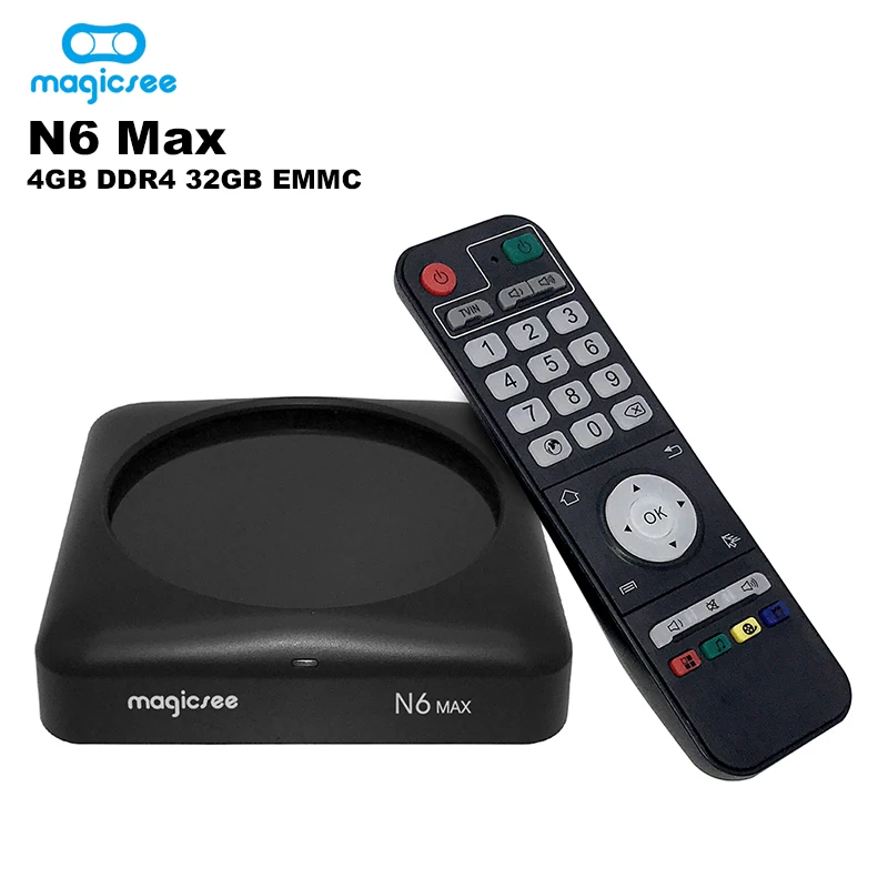 

NEW MAGICSEE N6 MAX Android 7.1 TV Box Rockchip3399 4GB /32GB 2.4G/5G WiFi 1000M USB3.0 OTG BT4.1 Support 4K H.265 Set Top Box