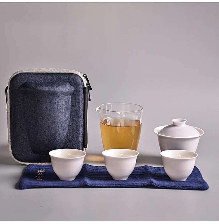 TANGPIN керамические чайники, чайники gaiwan, китайские чайные чашки, портативный чайный набор для путешествий с сумкой для путешествий